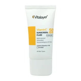 فلوئید ضد آفتاب SPF50 حاوی ویتامین C ویتالیر 50 میلی لیتر