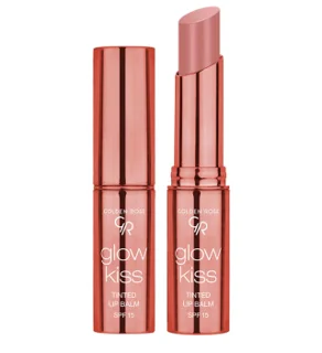 بالم لب رنگی گلدن رز دارای SPF15 مدل Glow Kiss